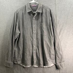 Tommy Bahama Shirt Adult Medium Gray Casual Buttom up  Shirt Mens